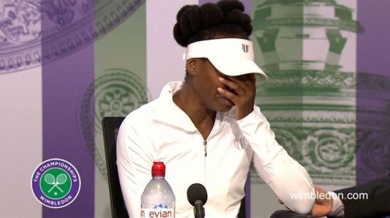 Venus Williams rompe a llorar en una rueda de prensa al recordar mortal accidente