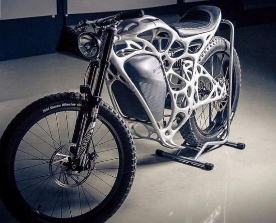Presentan la primer moto eléctrica impresa en 3D