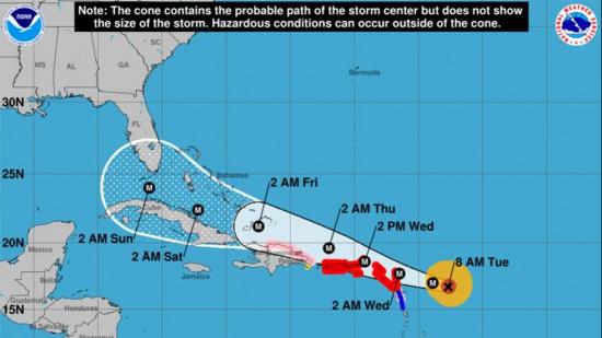 República Dominicana declara alerta en todo el país por poderoso huracán Irma