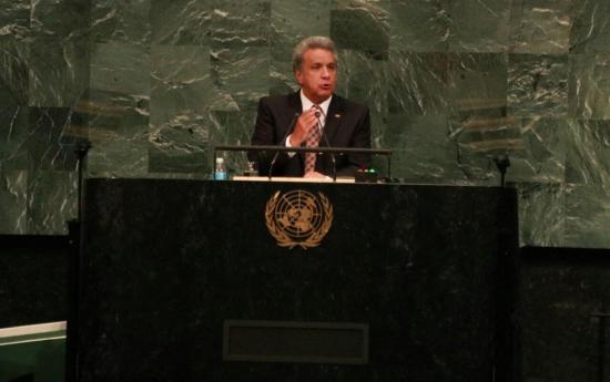 Moreno defendió hoy en la ONU el principio de 'ciudadanía universal y libre movilidad'