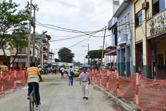 Siete calles del centro de Portoviejo ya con hormigón