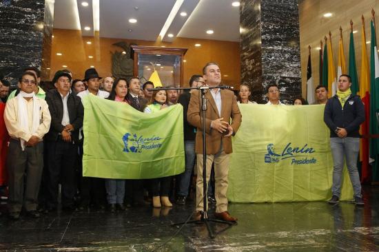 Presidente de la Asamblea expresa su total apoyo a Lenín Moreno