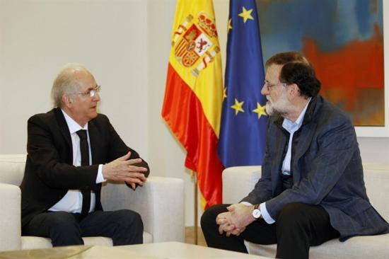 Mariano Rajoy recibe a Antonio Ledezma en España, Venezuela expresa rechazo