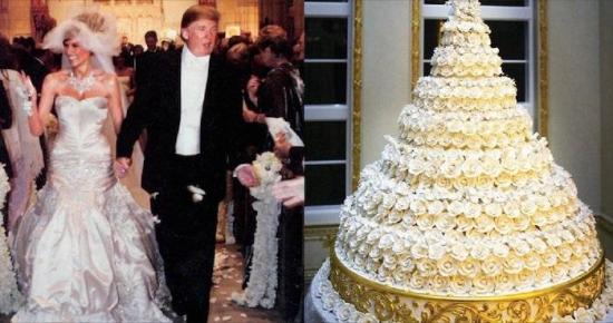 Venden un trozo de pastel de la boda de Trump con Melania por 2.240 dólares