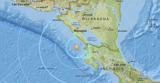 Un sismo de magnitud 4,1 sacude el Caribe norte de Nicaragua sin daños
