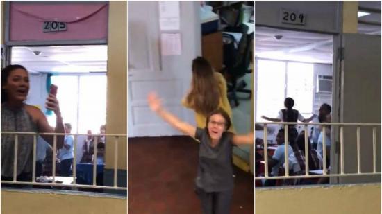 VÍDEO: Toda una escuela salta de alegría en Puerto Rico al volver la luz después de 112 días
