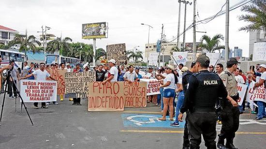 Protestan contra Agunsa