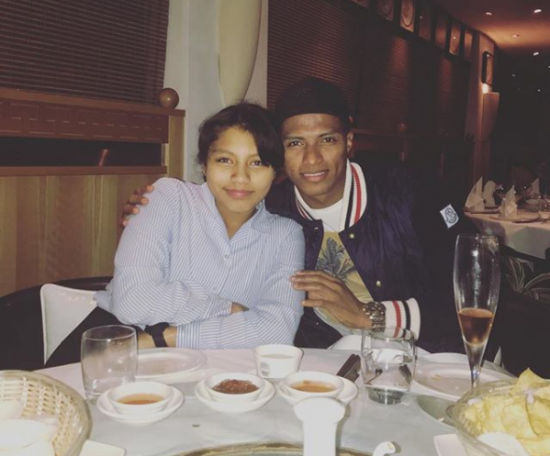 El futbolista ecuatoriano Antonio Valencia celebró San Valentín junto a su hija
