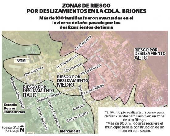 La zona de riesgo en la ciudadela Briones se amplió