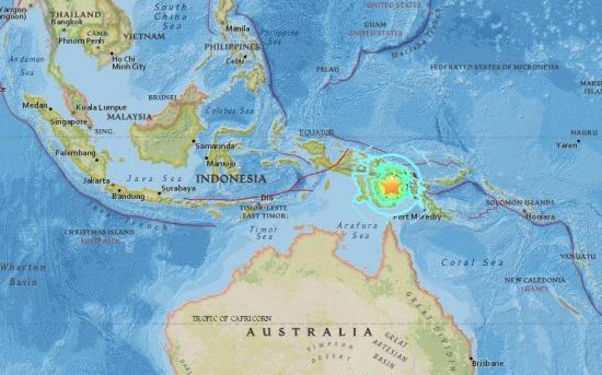 Sismo de 7,5 en la escala de Richter sacude Papúa Nueva Guinea