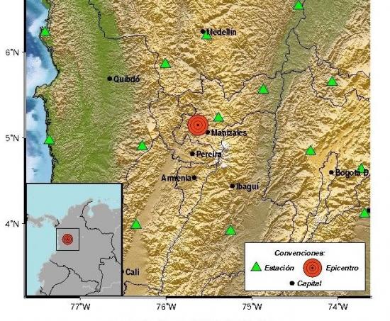 Colombia: Dos sismos de magnitud 6,2 y 5,4 sacudieron el centro de este país