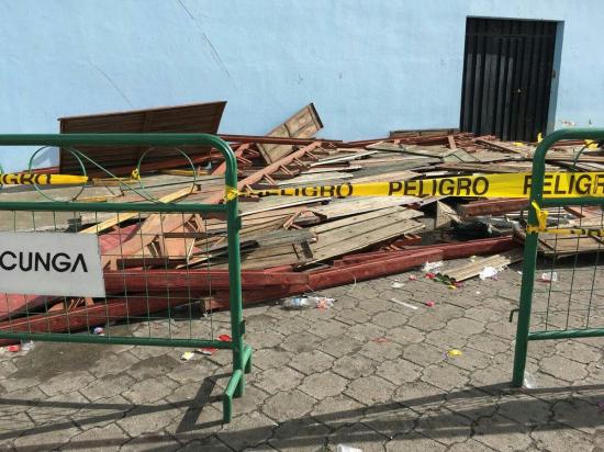 Veintiún heridos por colapso de tarima en Cotopaxi