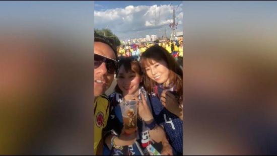 VÍDEO: El polémico vídeo de un colombiano ofendiendo a una hincha japonesa en Rusia