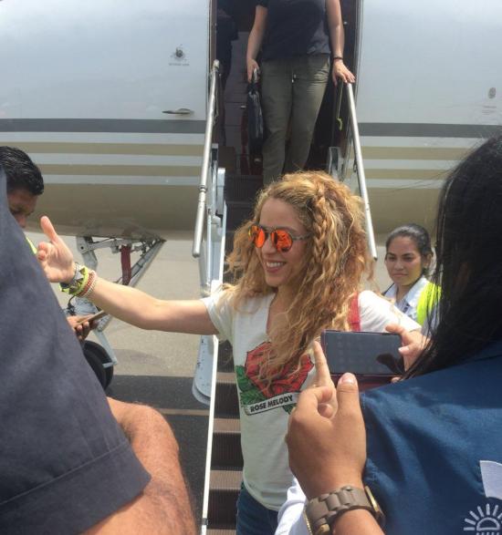 Shakira llega a Barranquilla para la inauguración de los Juegos Centroamericanos y del Caribe