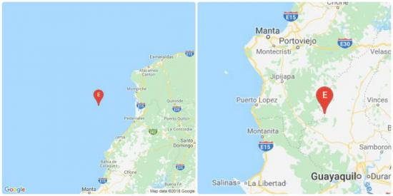 Dos sismos se registraron esta mañana, uno en Manabí y otro en Guayas