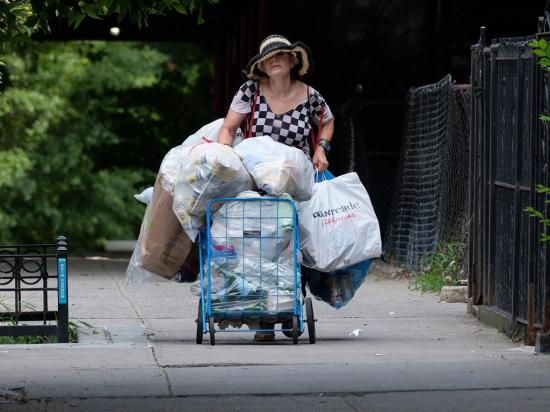 Millonaria gana $ 20 recogiendo latas en  las calles