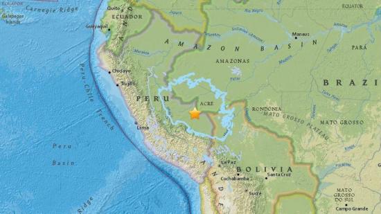 Se registra fuerte sismo en la frontera entre Perú y Brasil