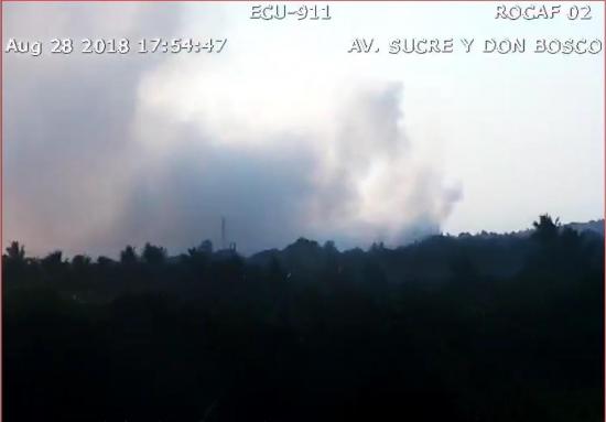 Incendio forestal quemó 6 hectáreas de un potrero en Rocafuerte