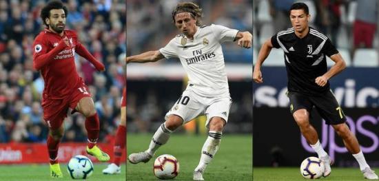 Cristiano, Modric y Salah, finalistas del premio The Best a mejor jugador