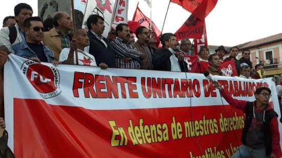 Frente Unitario de Trabajadores alista manifestación con demandas para el Gobierno