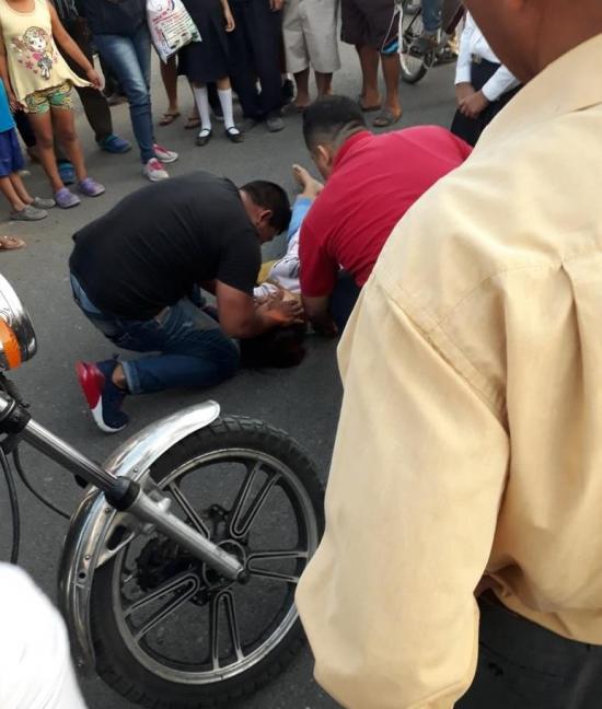 Choque entre dos motos deja a una mujer y una niña heridas en Paján