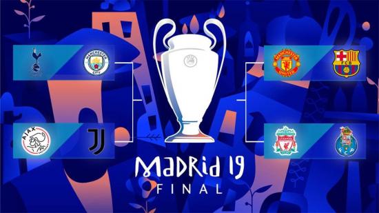 Emparejamientos de cuartos y semifinales de la Champions League