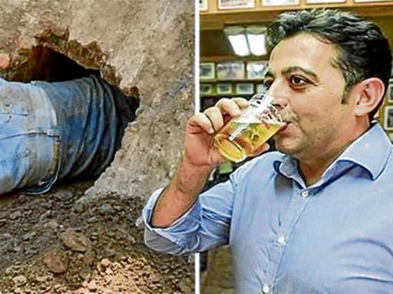 Hombre cavó un túnel durante 15 años desde su casa hasta un bar