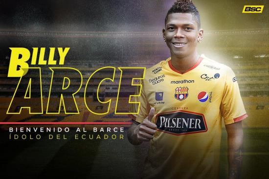 Billy Arce es oficialmente el refuerzo de Barcelona S.C.