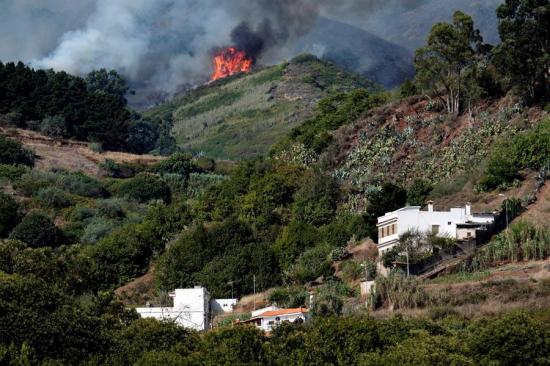 Gran incendio forestal quema 1.500 hectáreas y deja 4.000 evacuados en Canarias
