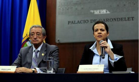 Ministra Romo anuncia que el presidente Lenín Moreno viajará esta tarde a Quito