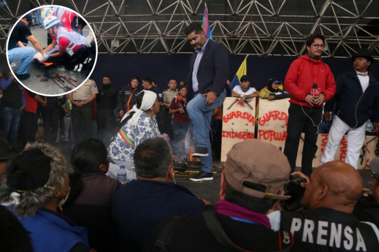 Periodista Freddy Paredes es agredido al salir de concentración indígena