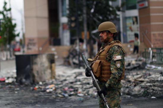 CHILE: El centro de Santiago amanece sin custodia militar por primera vez en 5 días
