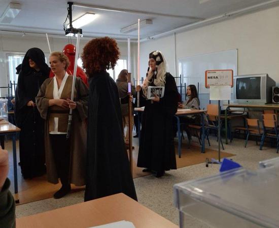 La fuerza de 'Star Wars' acompaña a los votantes en las elecciones españolas