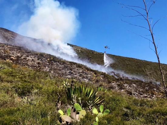 Bomberos de siete provincias unen esfuerzos para apagar incendio en Quito