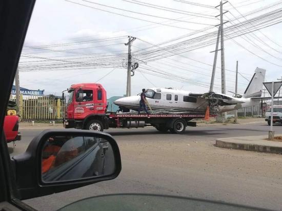 Avioneta que se estrelló en el sitio Manantiales fue llevada a Jaramijó
