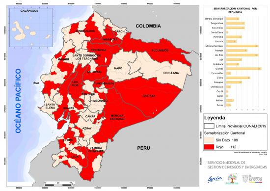112 cantones de Ecuador han confirmado que seguirán con 'semáforo rojo' frente al Covid-19