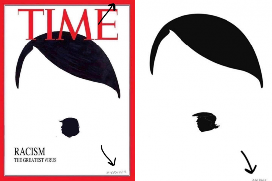 Viral portada de la revista Time que mezcla a Trump y Hitler es falsa