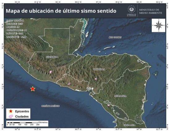 Sismo de 5,8 de magnitud se registra en el sur de Guatemala sin causar daños