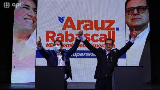 El correísmo presentó al periodista Carlos Rabascall como el binomio de Andrés Arauz