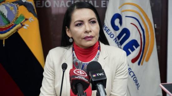Presidenta del CNE, a favor del recuento voto a voto solicitado por Yaku Pérez
